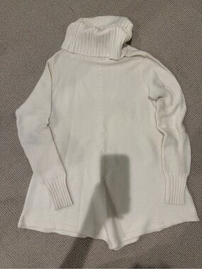 Renuar Ivory Cowl Neck Swing Sweater S/P Oversized Tunic